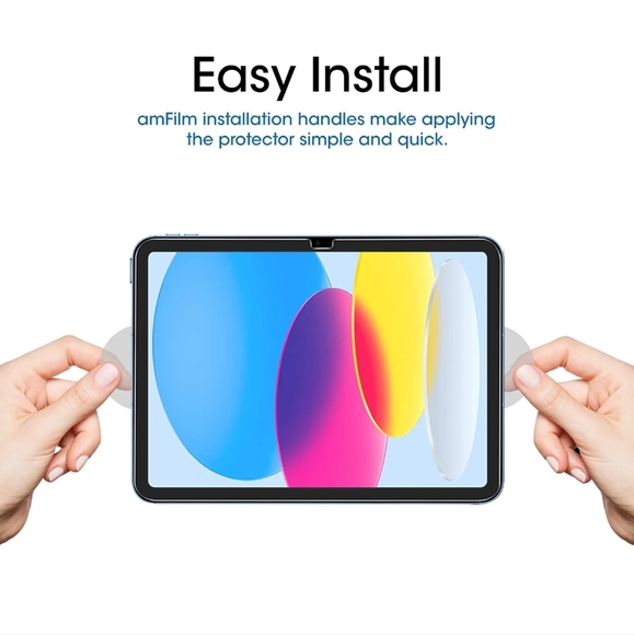 amFilm 2-Pack Glass Screen Protector Compatible with iPad 10th Generation 10.9 - Picture 5 of 6